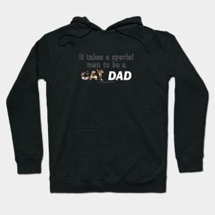 It takes a special man to be a cat dad - long hair tabby oil painting word art Hoodie